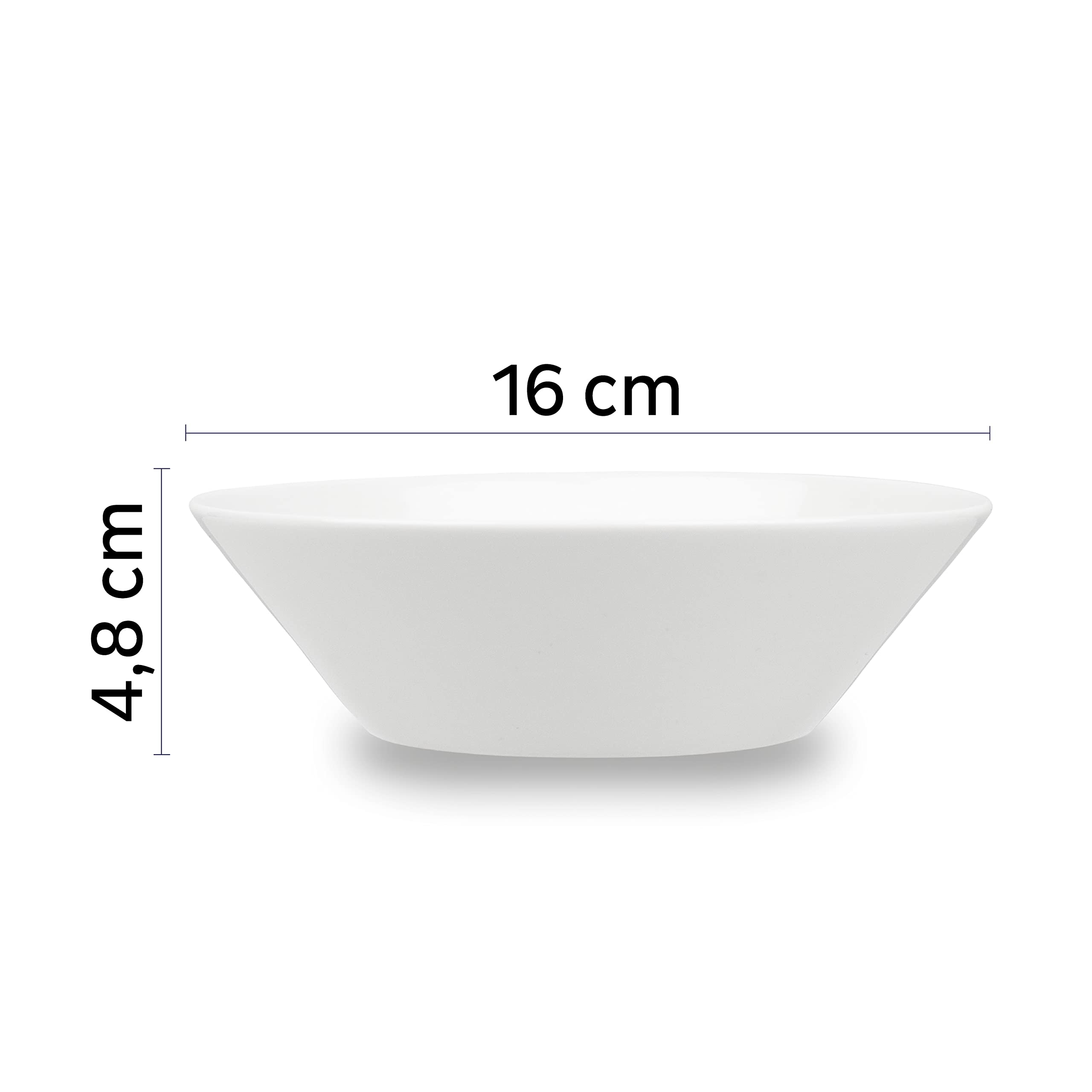 Non-Slip silwy® Magnetic Porcelain Bowls (Set of 2) - Ideal for Camping, Caravaning, and Boating - Stackable Without Rattling