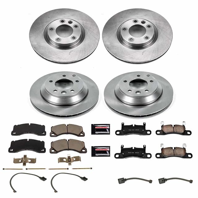 Brake Kit PowerStop For Porsche Cayenne 2011-2012, Touareg 2011-2015 [Model Specific] - Autospecialty Front and Rear OE Disc Rotors & Ceramic Brake Pads Replacement, KOE6650
