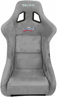 NRG Innovations Universal NRG-FRP-302GY-ULTRA Fixed Back Bucket Racing Seat with Side Mount Adapters for 6-Point Harnesses, Size L, Grey Seat Cover