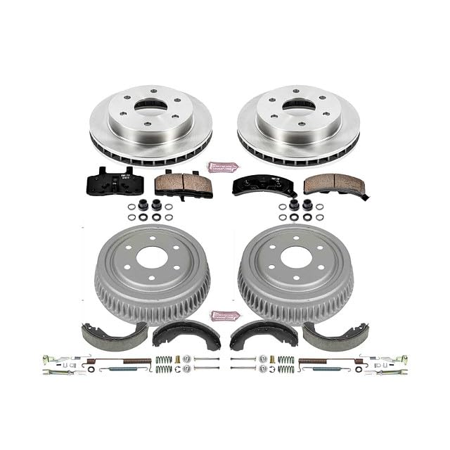 Power Stop Autospecialty KOE15136DK Front and Rear Replacement Brake Kit-OE Brake Drums & Ceramic Brake Pads For Chevrolet Blazer, Chevrolet K1500, Chevrolet Tahoe [Model Specific]