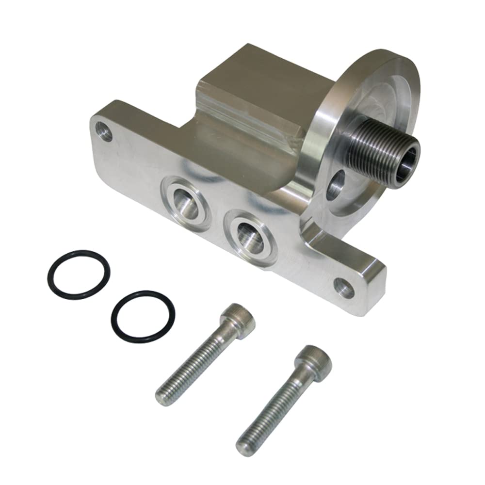 90 Degree Moroso Spin on Oil Filter Adapter, Fits GM LS 4.8/5.3/6.0/6.2 Engines with Moroso Oil Pans