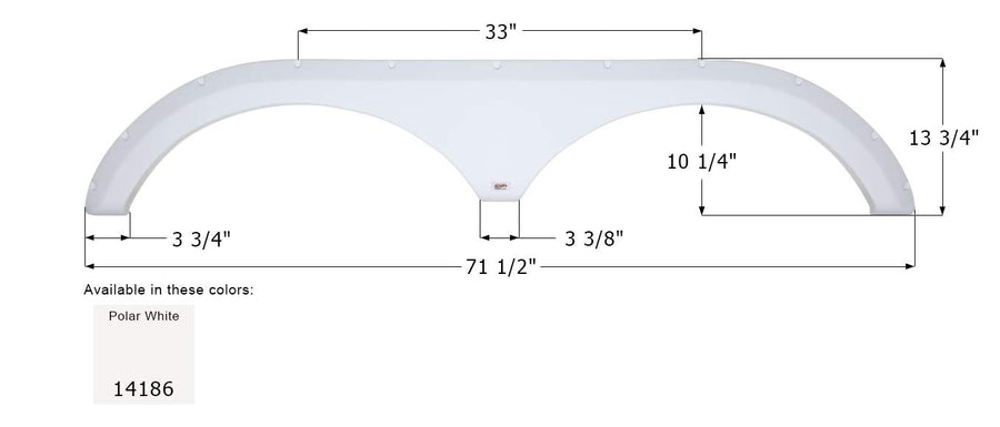 Fender Skirt ICON, Tandem, Thor, FS4186, Polar White