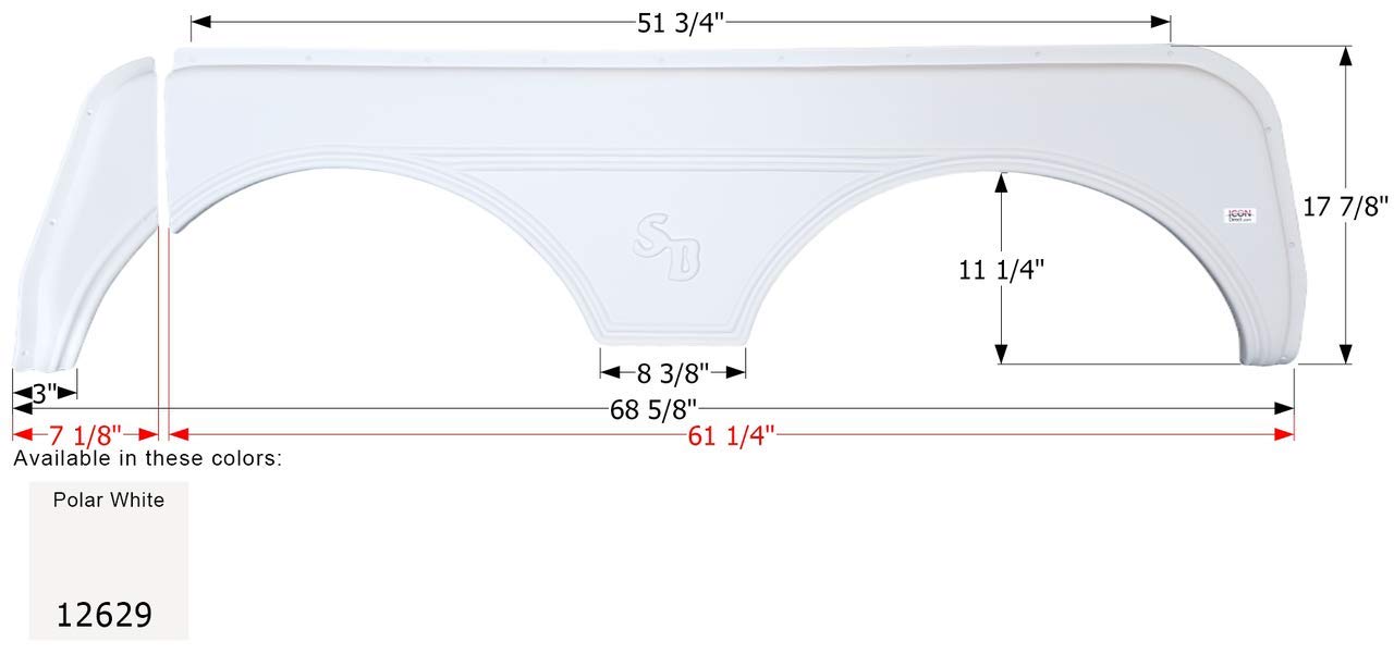 Fender Skirt ICON, Tandem, Sunnybrook, FS2629, Polar White