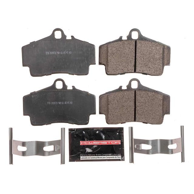 Power Stop Z23-738 Z23 Sport Carbon Fiber Infused Ceramic Brake Pads with Hardware Rear For Porsche Boxster 2005-2006/Porsche 911, Porsche Boxster, Porsche Cayman, Porsche Cayman [Model Specific]