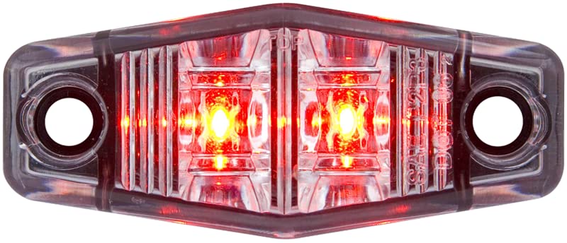 RED Marker/Clearance Light, Clear Lens, 2-Wire