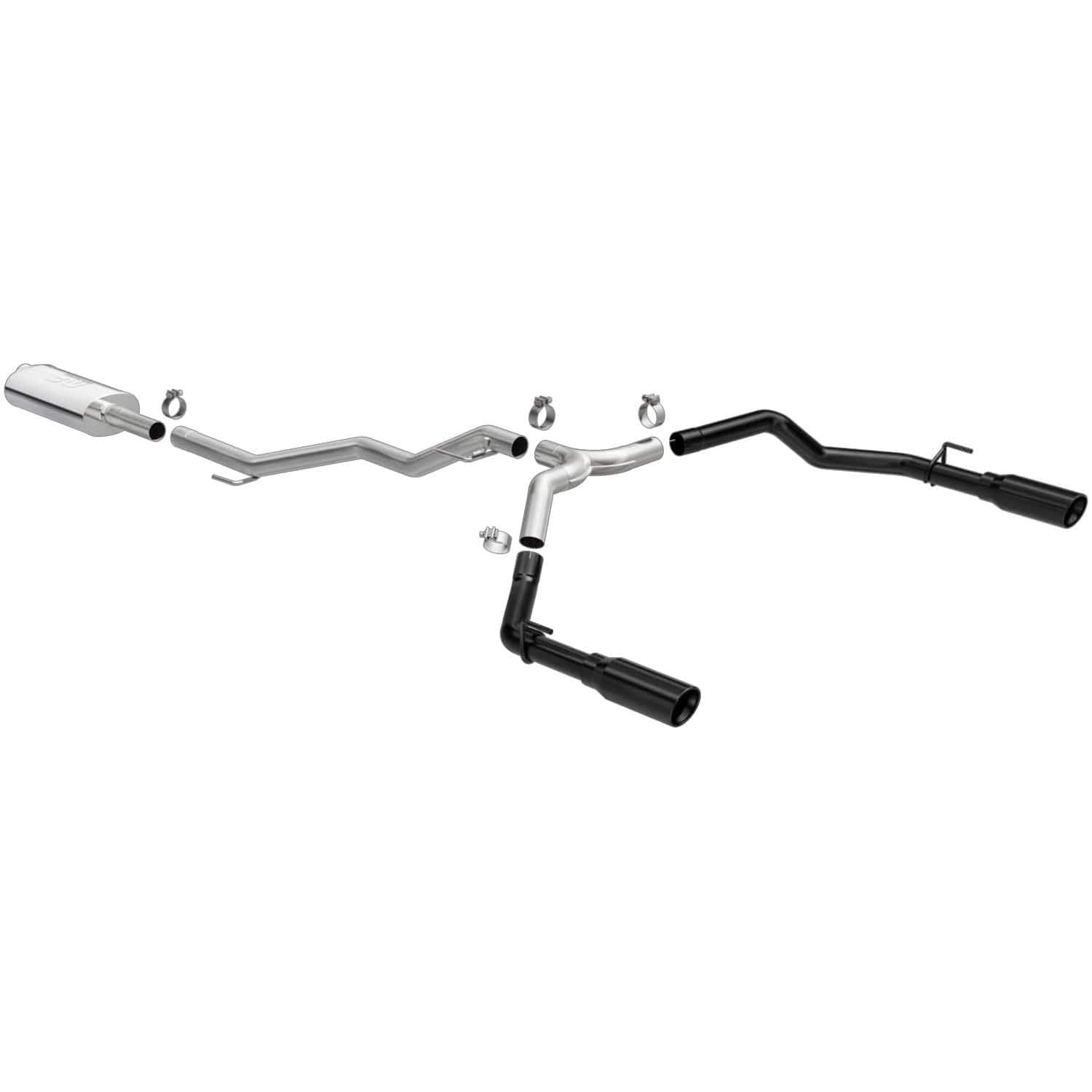 MagnaFlow Exhaust Performance System 19487: Cat-Back, Street Series, For 2020-2025 Jeep Gladiator, Dual Split Rear Exit