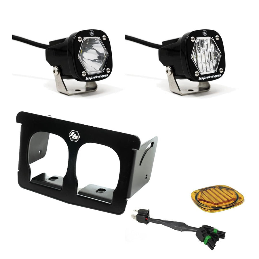 Dual S1 LED Headlight Kit Baja Designs for Suzuki DRZ400/S/SM, DR650/SE/R/RE/S Motorcycle