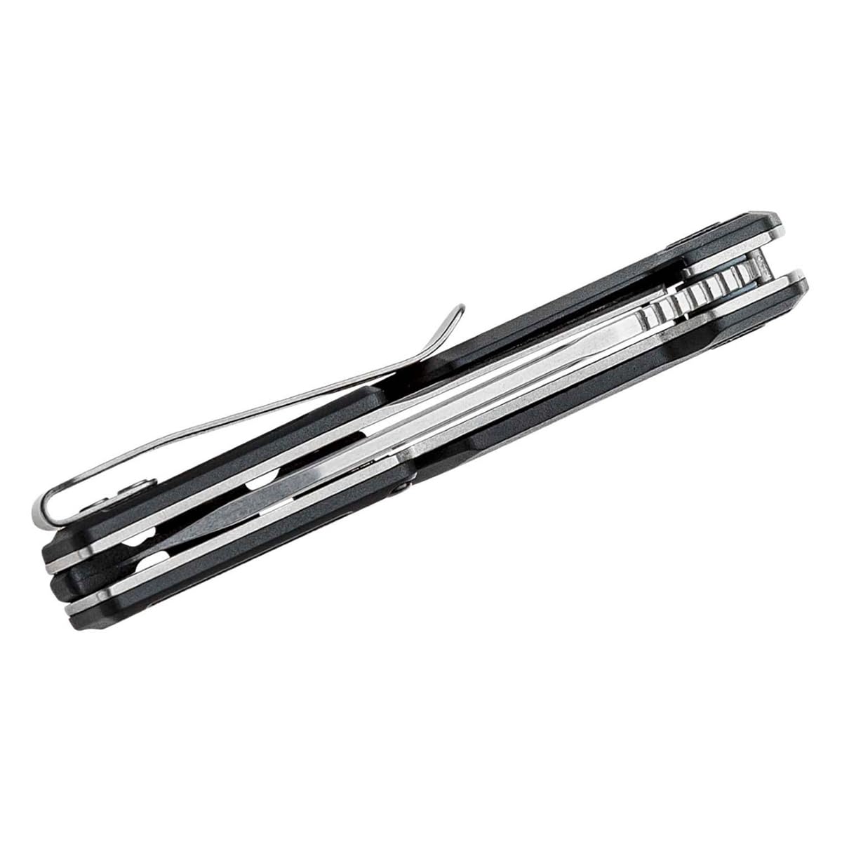 Kershaw Folding Jetpack Pocket Knife, SpeedSafe Opening, 2.75 inch Silver Blade with Black Handle, Pocketclip