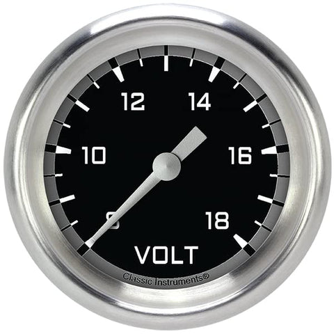 AX330GAPF Classic Instruments Gray 2-5/8" Voltage Gauge AutoCross