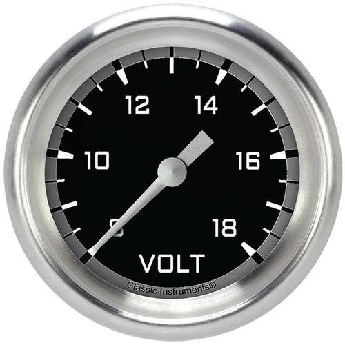 AX330GAPF Classic Instruments Gray 2-5/8" Voltage Gauge AutoCross