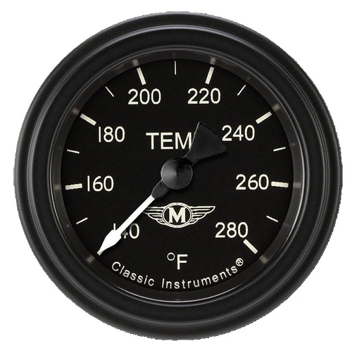 Classic Instruments Moal Bomber MA126BLF-04 2-1/8" Water Temperature Gauge Full Sweep 1/4"