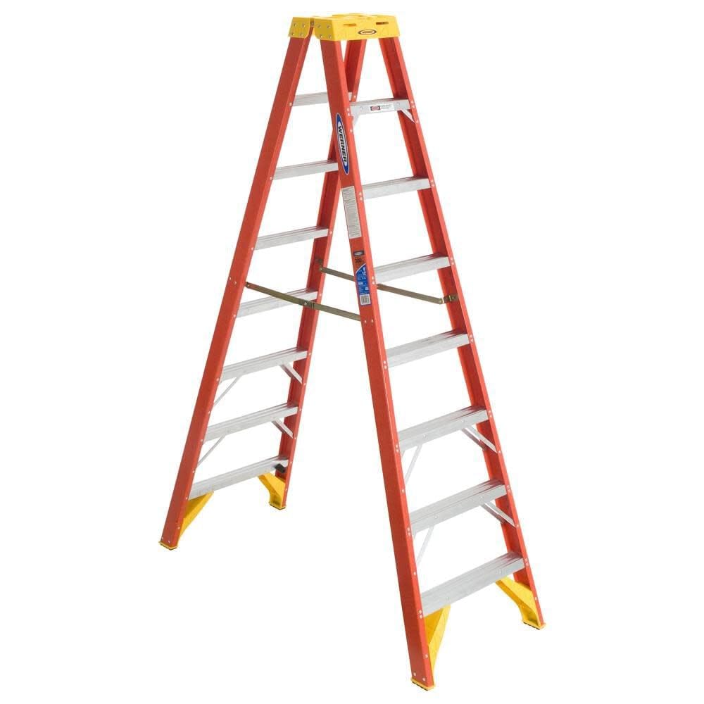 Twin Werner Step Ladder (T6208), Fiberglass