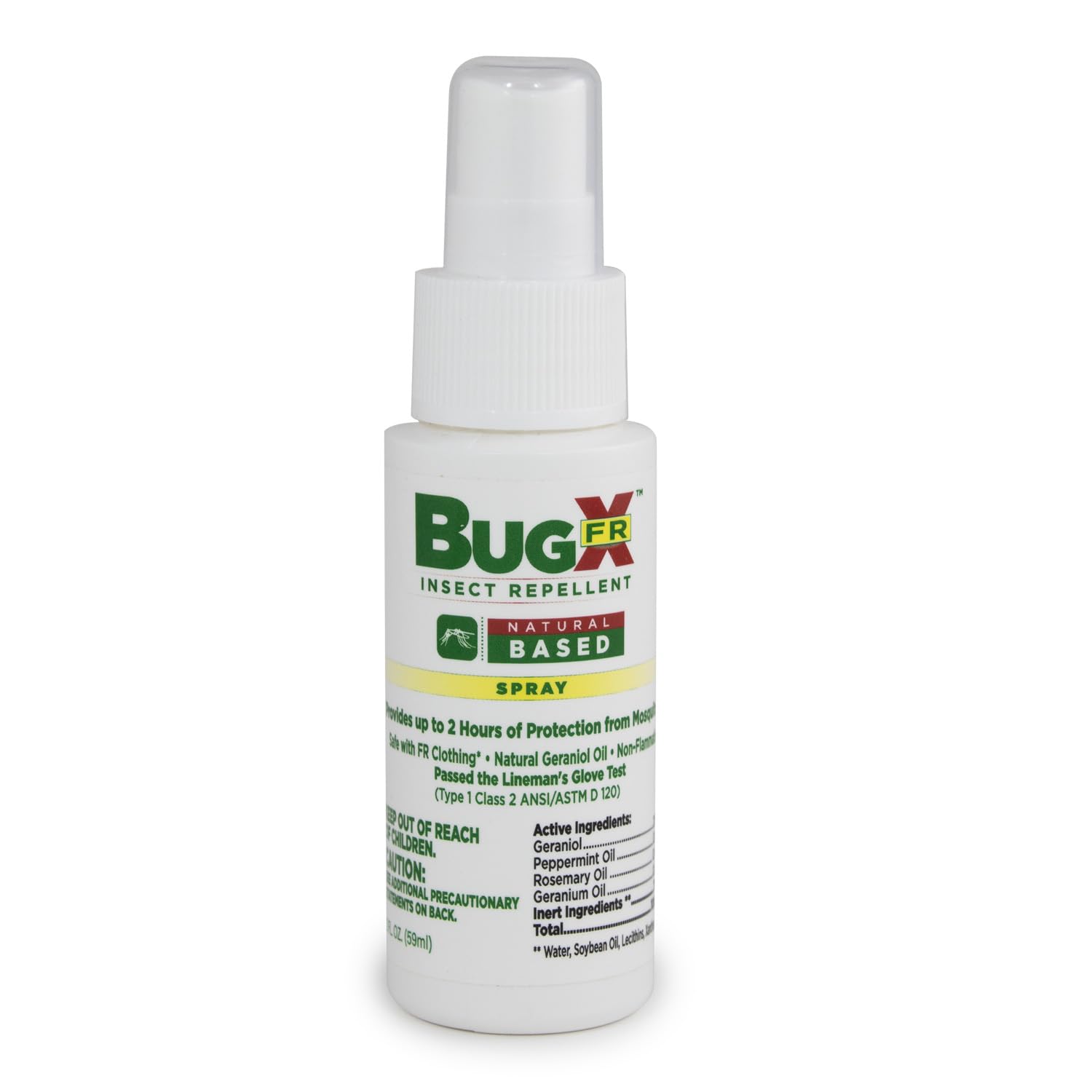 Bug X FR CoreTex DEET-Free Insect Repellent Spray - 2oz Bottle of Natural Geranium Oil to Protect Against Mosquitos - Travel Size Bug Repellent Spray Bottle