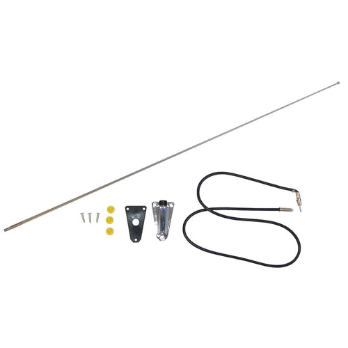 17214.01 | Omix | Chrome Antenna Kit | OE Reference: 8127842K | Fits 1976-1995 Jeep CJ5 / CJ7 / CJ8 Scrambler / Wrangler YJ