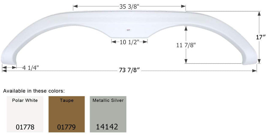 Tandem Axle Fender Skirt ICON 01779 FS1778 for Holiday - Taupe