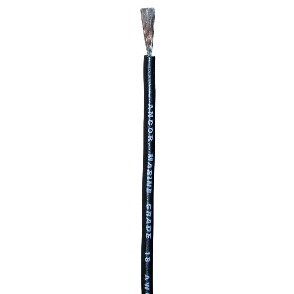 100010 Ancor Tinned Copper Wire, 18 AWG (0.8mm2), Black - 100ft