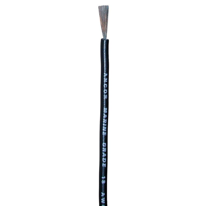 100010 Ancor Tinned Copper Wire, 18 AWG (0.8mm2), Black - 100ft