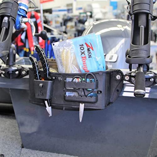 RAILBLAZA Tackle Caddy Black Console Boat Organizer System, Easy to Mount Versatile Storage Option