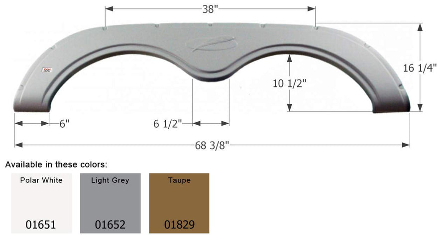 Fender Skirt ICON, Tandem, R-Vision, FS782, Taupe