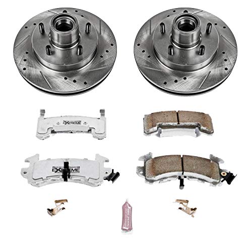 Power Stop K1482-26 Z26 Carbon Fiber Brake Pads with Drilled & Slotted Brake Rotors Kit Front