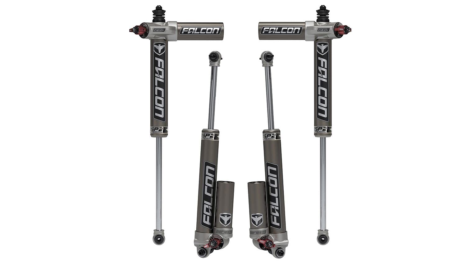 Falcon JK 2DR SP2 3.3 Fast Adjust Piggyback Shock Kit (1.5–2.5” Lift)