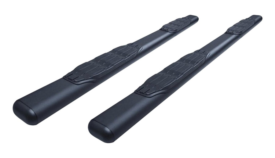 5" Oval Go Rhino 1000 Series Sidesteps & Brackets | Galvanized Steel, Textured Black | 105412687T | Fits 2004-2014 Ford F-150 Super Crew Pickup