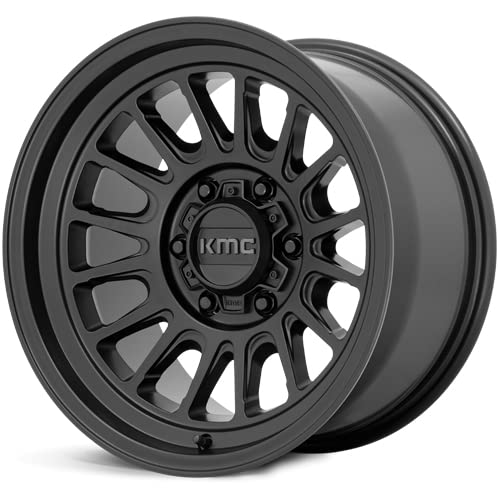 KMC Wheels KM724 Satin Black Impact OL Wheel with Aluminum (17 x 9. inches /6 x 139 mm, -12 mm Offset)