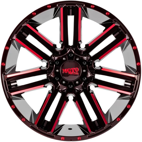 Moto Metal 20X10 MO978 S-BLK MACH RTCC 8X170 -24MM - MO97821087524NRC