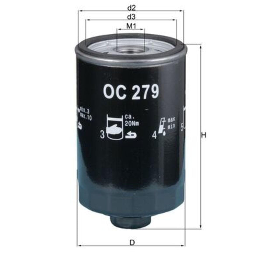 Oil Filter MAHLE OC 279