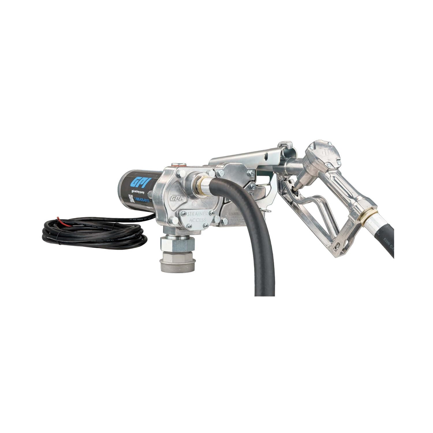M-240 Series GPI Fuel Transfer Pump, Manual Shut-off Nozzle,15 GPM, 24 Volt (110000-70)