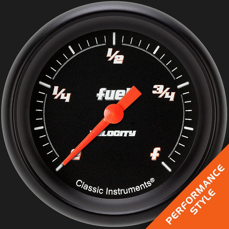 Velocity Black Classic Instruments 2 5/8" Fuel Pressure Gauge VS309BBPF