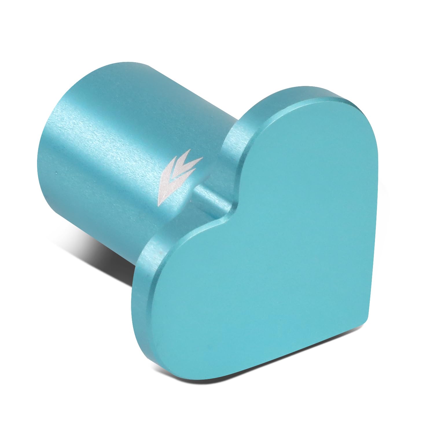 NRG Innovations 6061 Aluminum NRG-DB-H003MF Heart E-Brake Drift Button, Hand Brake Lever Button Compatible with Honda Civic/CRX/Del Sol, Minty Fresh