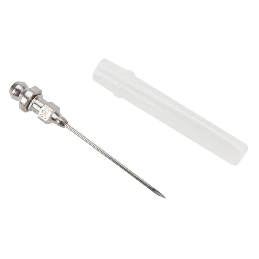 18 Gauge Performance Tool W54213 Tempered Stainless Steel Grease Injector Needle with Protective Cover for Hand Grease Guns