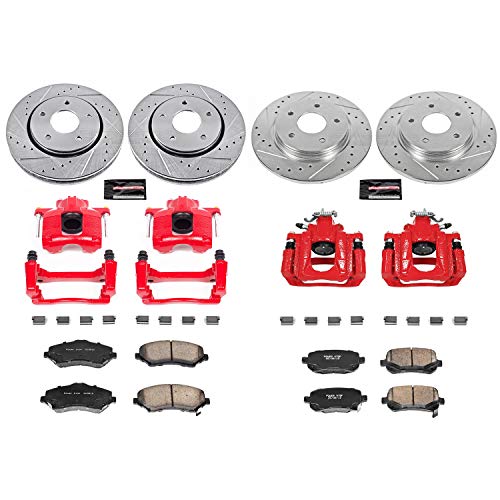 Power Stop Z23 Sport Performance Brake Kit Front and Rear with Caliper, For Chrysler Town & Country 2008-2012, Dodge Grand Caravan 2008-2012, VWRoutan 2009-2012 [Model Specific]