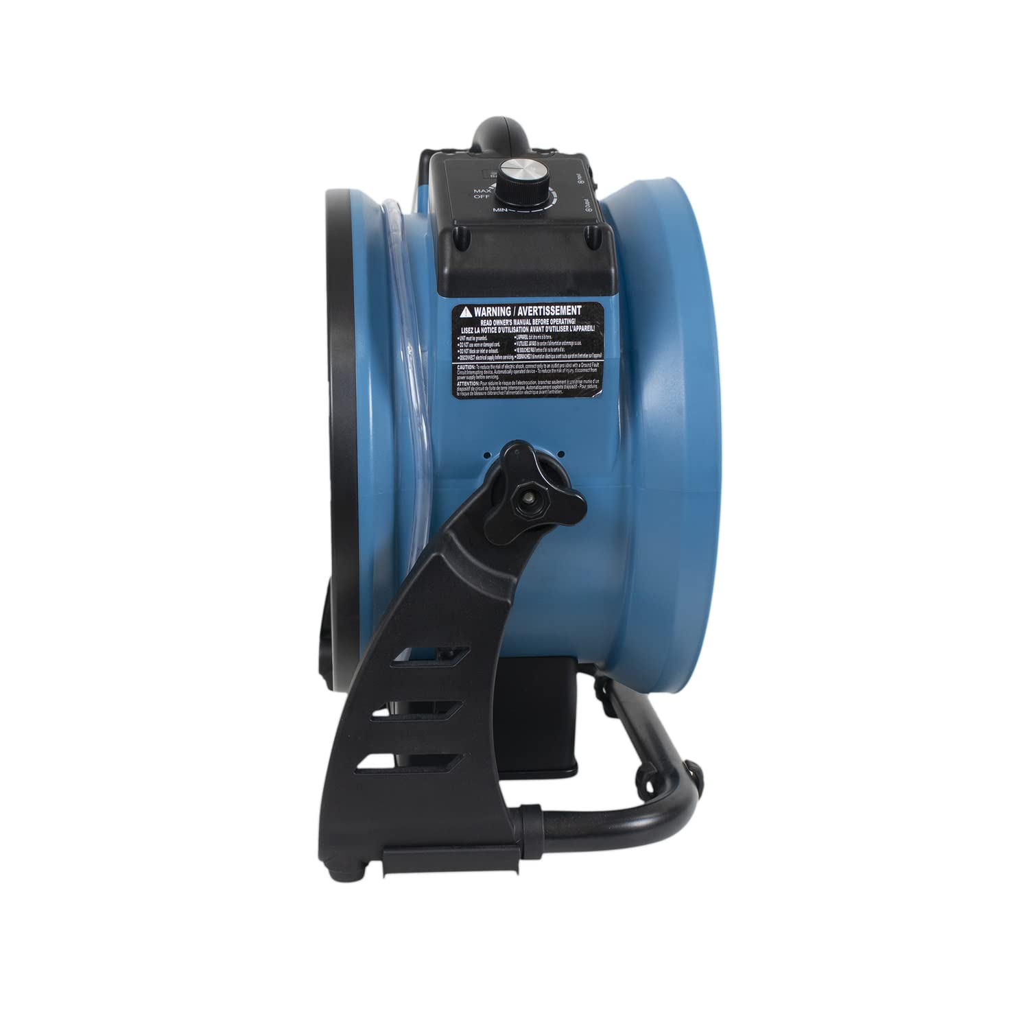 FM-65WB XPOWER Misting Fan, Battery Operated, Rechargeable, w/Water Pump, Mounts on 5 Gal Bucket, Outdoor Cooling, High Velocity, 14 In