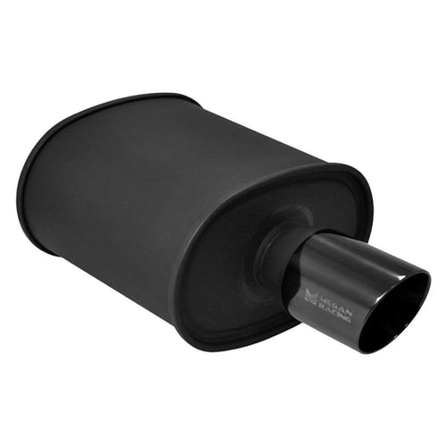 Megan Racing Black Chrome MR-MU-MBC-T 3" Exhaust Black Coated Muffler Inlet (with 3.5" Tip)