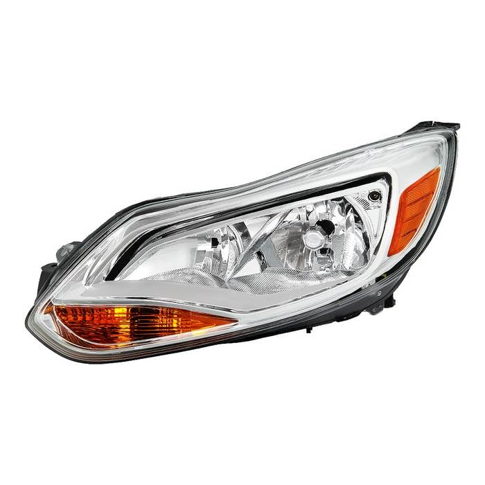 Ford Focus 12-14 Spyder (POE) Halogen OE Headlights - Low Beam-H7(Not Included) ; High Beam-H1(Not Includ