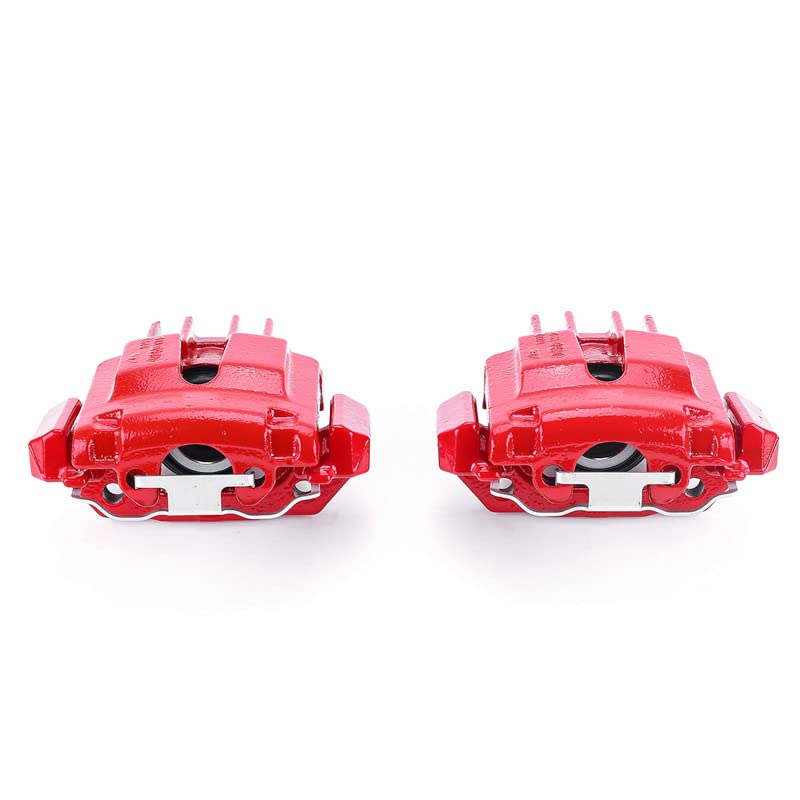 Power Stop Pair of High-Temp Red Powder Coated Rear Calipers For Ford Expedition 2003-2006, Lincoln Navigator 2003-2006 [Model Specific]