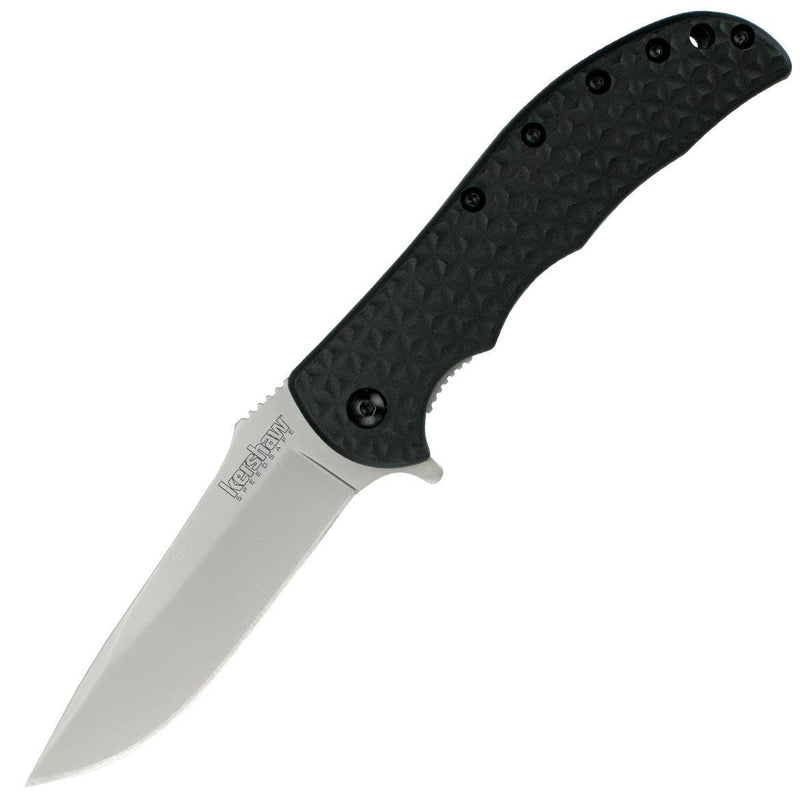 Kershaw Pocketknife Volt II, 3.25" 8Cr13MoV Steel Drop Point Plain Edge Blade, assisted opening Folding EDC, Liner Lock System