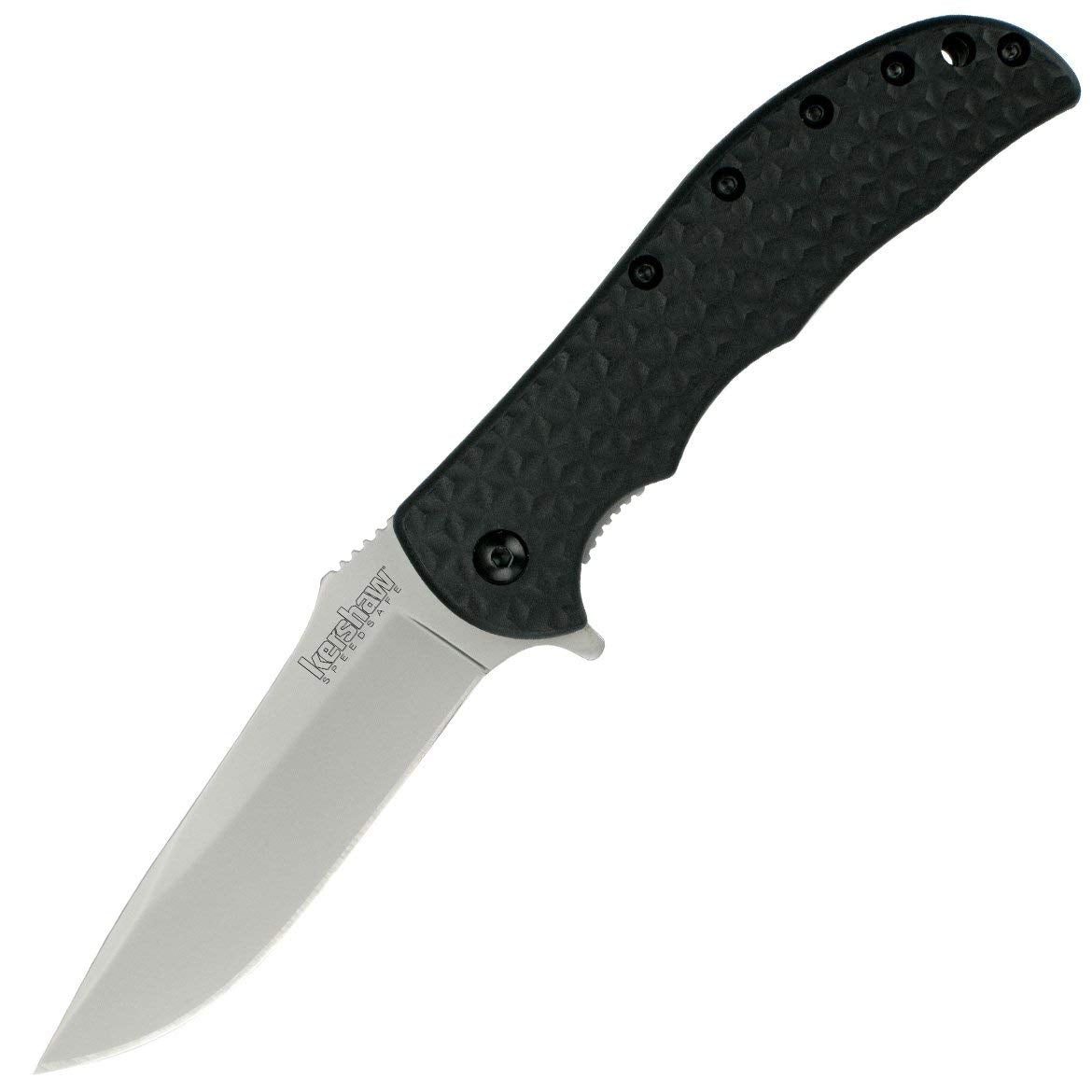 Kershaw Pocketknife Volt II, 3.25" 8Cr13MoV Steel Drop Point Plain Edge Blade, assisted opening Folding EDC, Liner Lock System