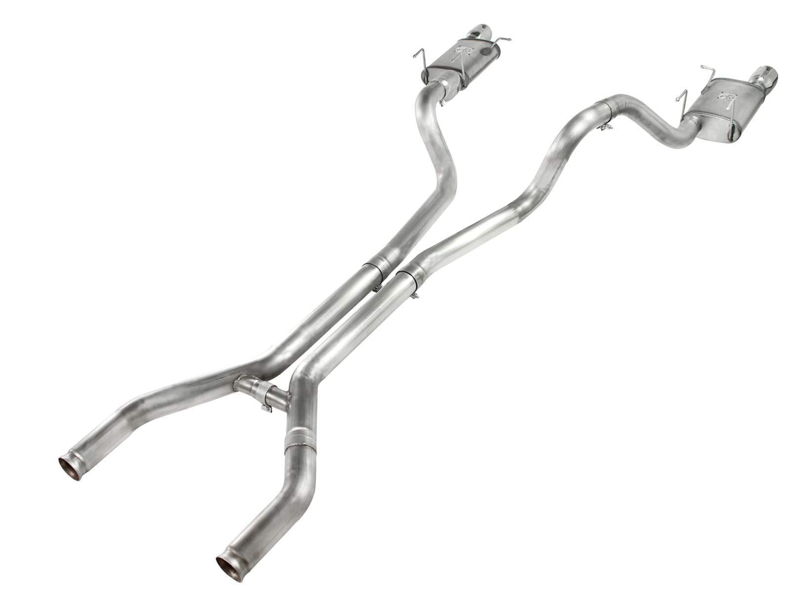 3" aFe (49-43049-P) Stainless Steel Cat-Back Exhaust System with Polished Tip for Ford Mustang GT