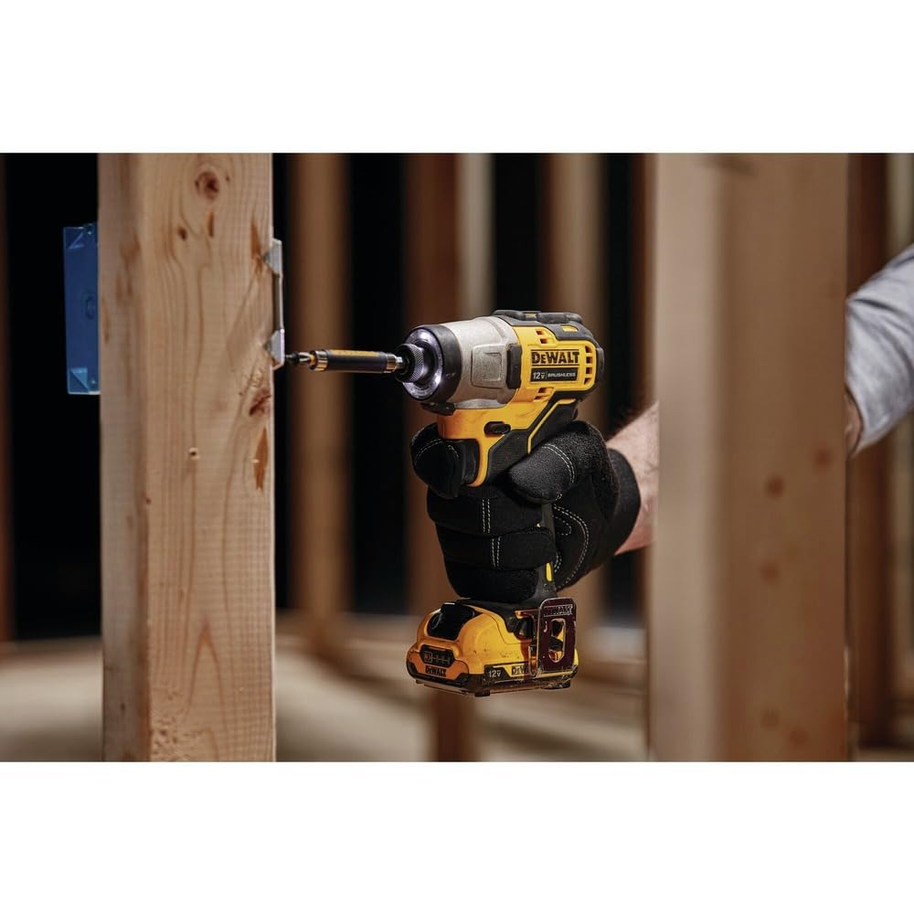 12V MAX* DEWALT XTREME Impact Driver, Cordless, 1/4-Inch, Tool Only (DCF801B)