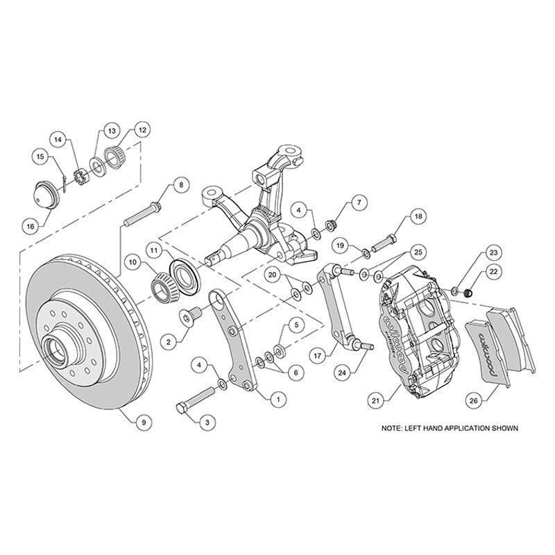 Wilwood 140-14474 - Forged Narrow Superlite Caliper Street Performance Front Brake Kit