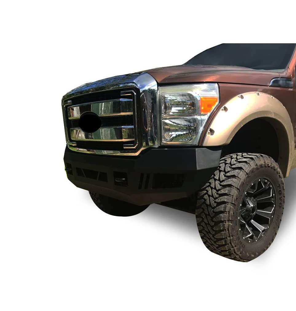 Heavy Duty Black Horse Armour Front Bumper Matte Black Compatible with 2011-2016 Ford F-250 Super Duty|2011-2016 Ford F-350 Super Duty-AFB-F211