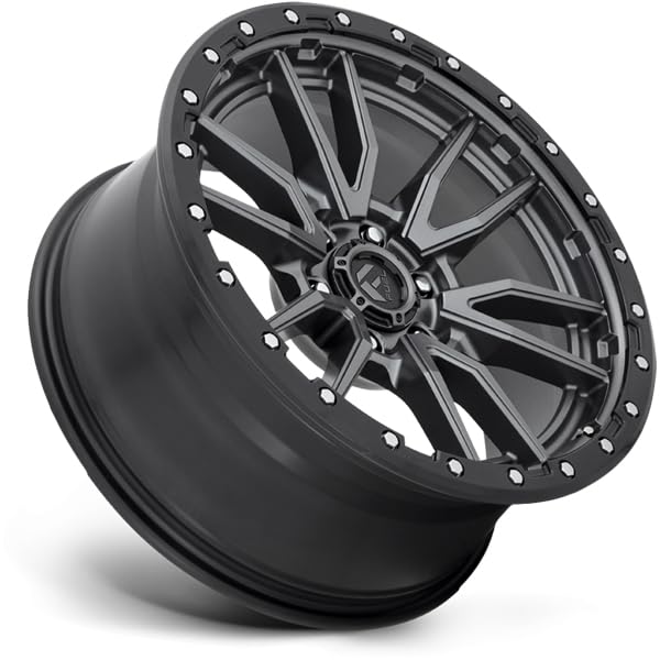 D680 REBEL FUEL OFF-ROAD 17X9, 6X5.5, 5.04, 1mm MATTE GUN METAL BLACK BEAD RING - D68017908450