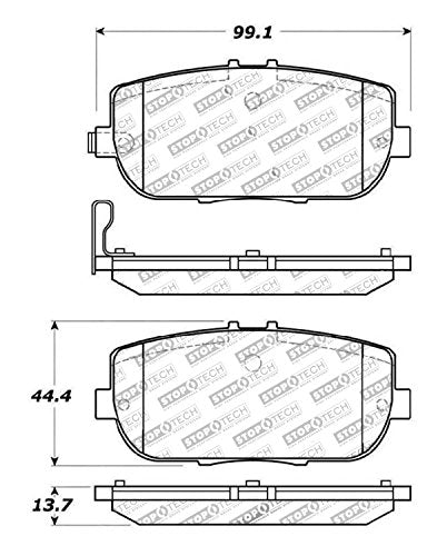 Sport Brake Pads StopTech 309.11800 with Shims and Hardware