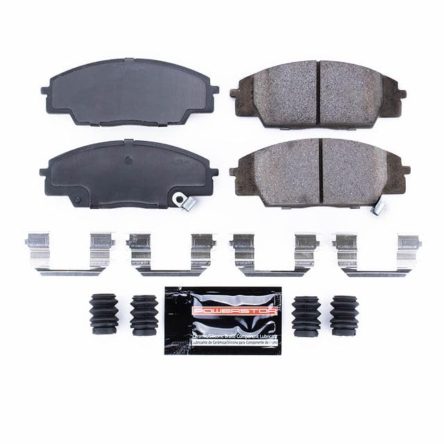 Power Stop Z23-829 Z23 Evolution Sport Carbon Fiber Infused Ceramic Brake Pads with Hardware For Acura CSX, Acura RSX, Honda Civic, Honda S2000 [Model Specific]