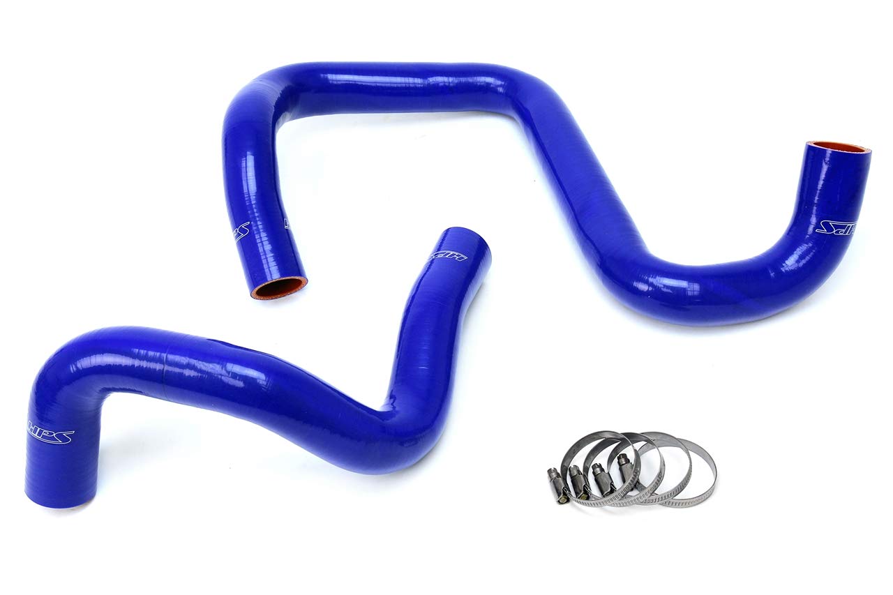 Blue HPS 57-1285R-BLUE Silicone Radiator Coolant Hose Kit