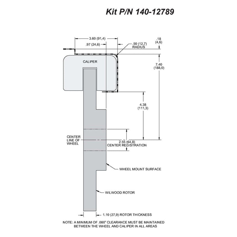 Front Hat Kit FNSL6R, 12.88", Drill, Red
