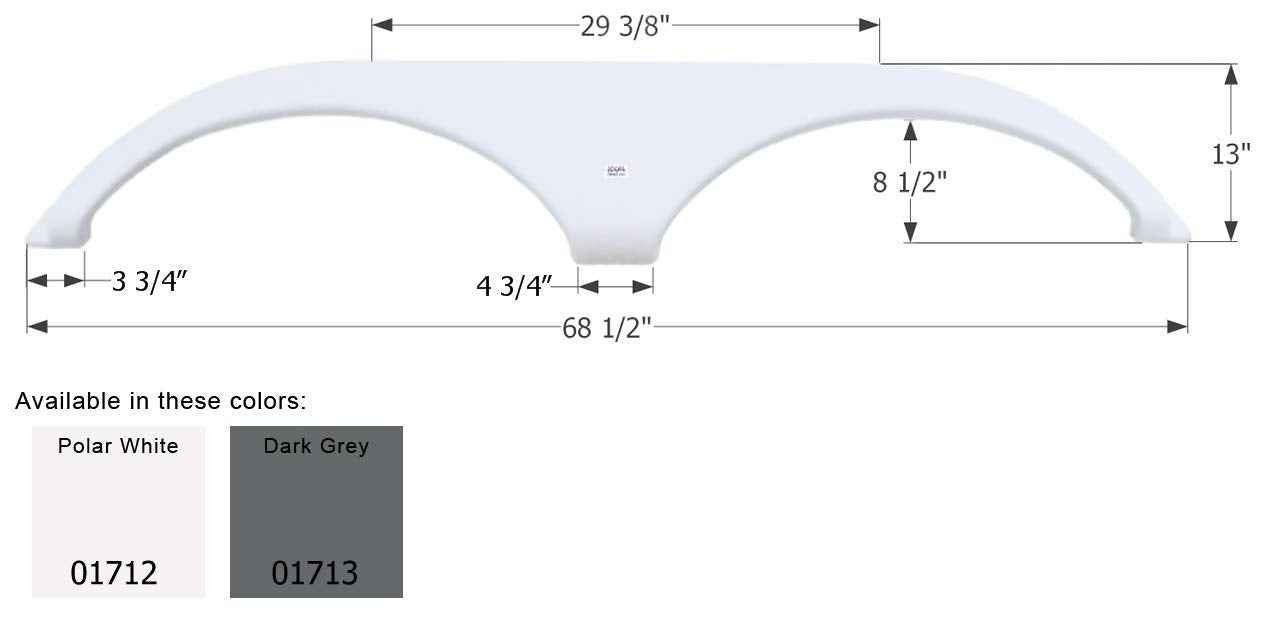Fender Skirt ICON, Tandem, Pilgrim, FS1712, Polar White
